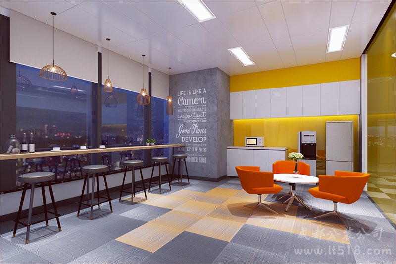 傳媒公司辦公室飲品區(qū)設(shè)計效果圖