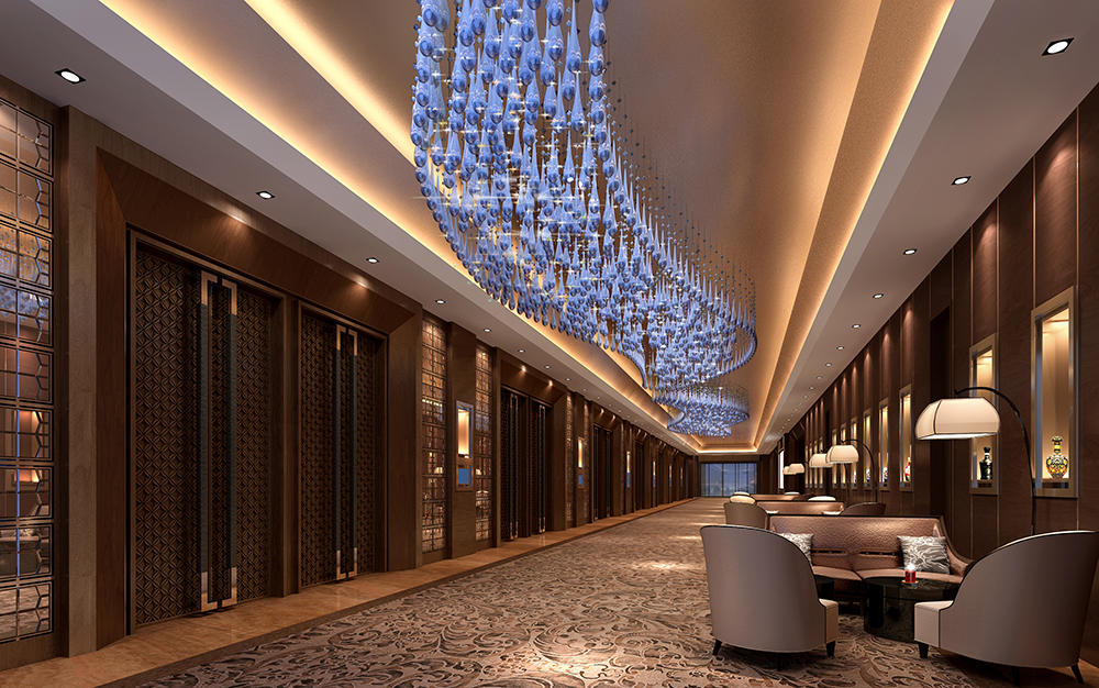 酒店宴會廳過道裝修效果圖