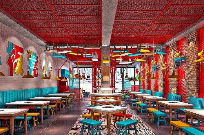 網(wǎng)紅火鍋店實景圖