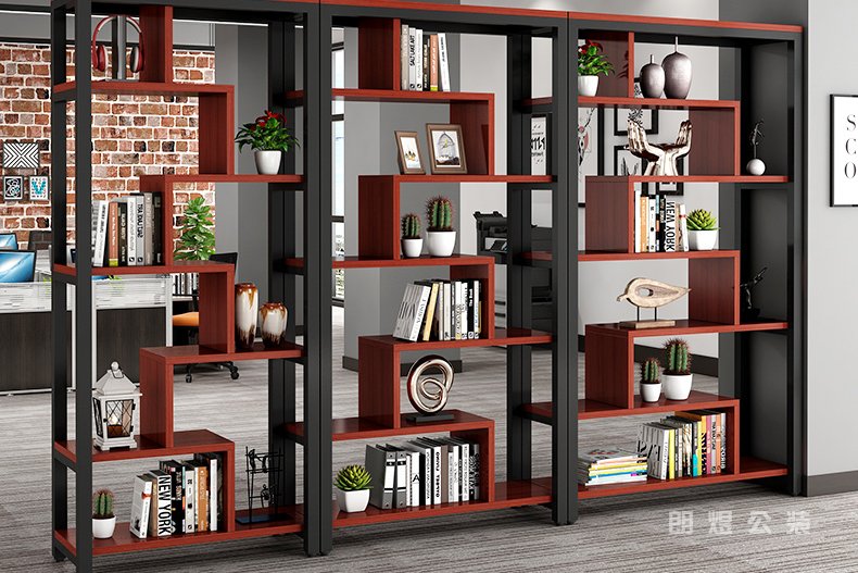 辦公室博古架裝修效果圖