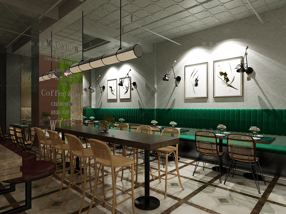 時尚小型網(wǎng)紅酒吧裝修效果圖