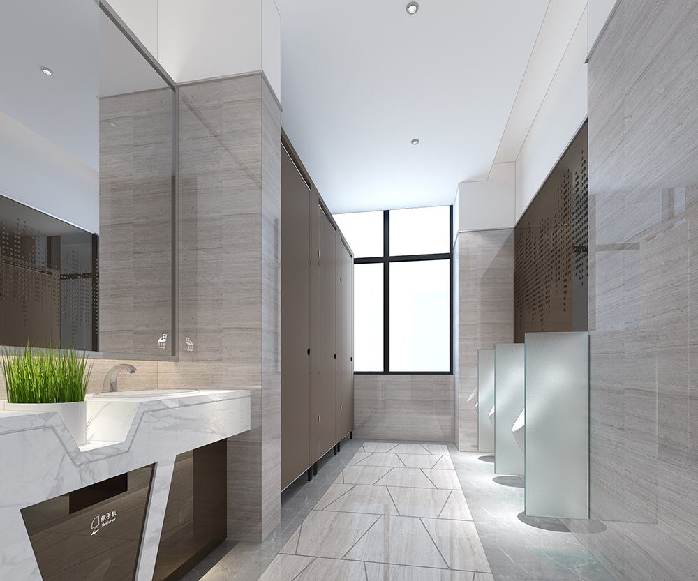 寫字辦公樓洗手間裝修設計效果圖