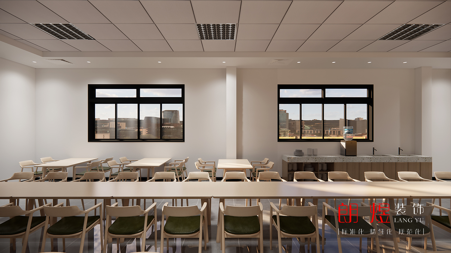 園區(qū)工廠員工食堂裝修改造設(shè)計(jì)效果圖