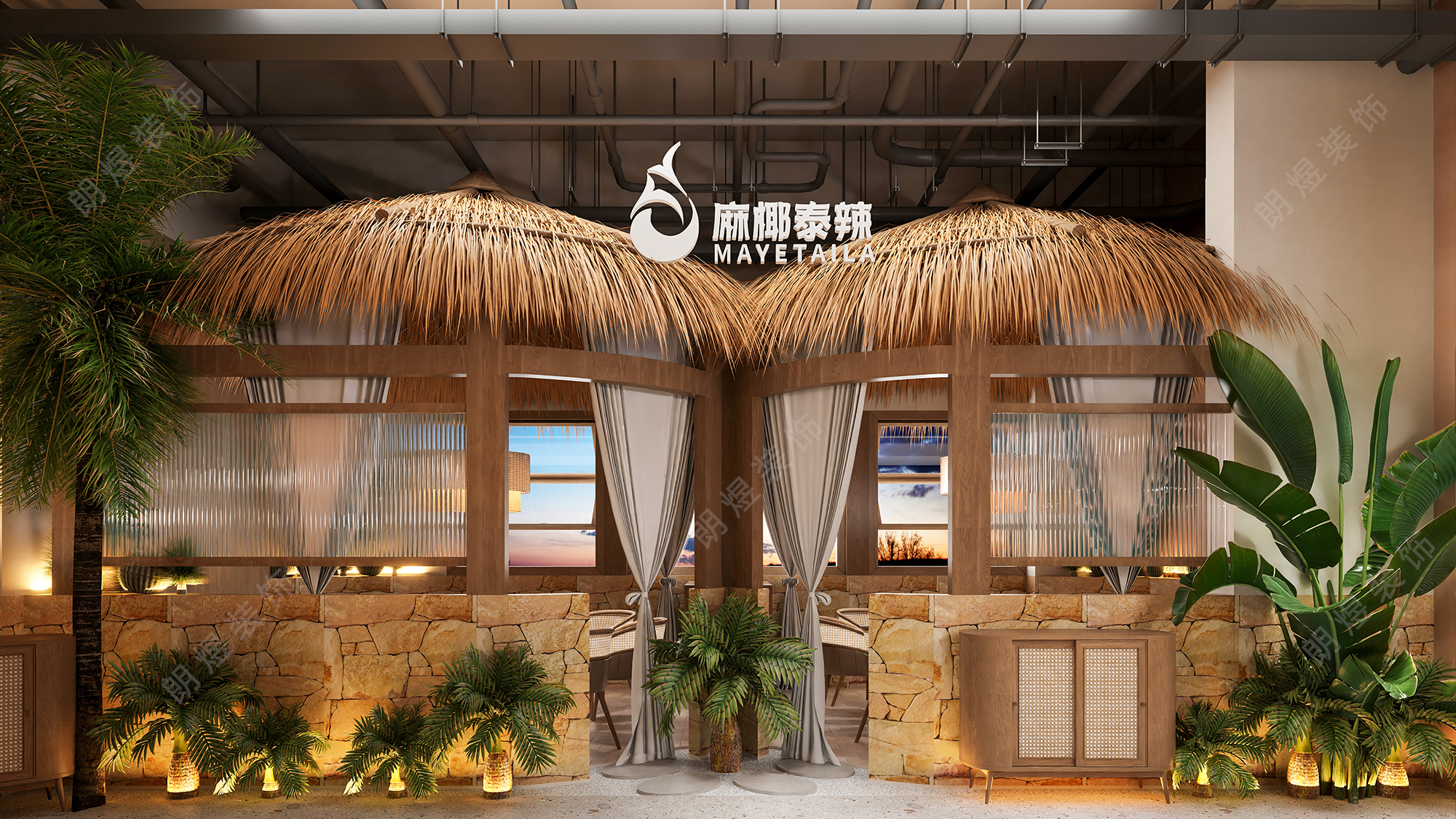 成都麻椰泰辣火鍋店設計裝修效果圖