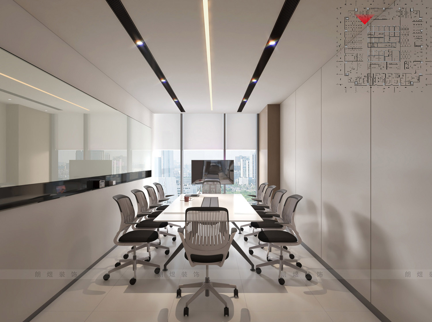 辦公室小會(huì)議室裝修效果圖