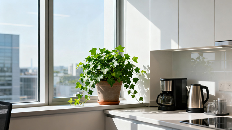 辦公室內(nèi)擺放植物除甲醛